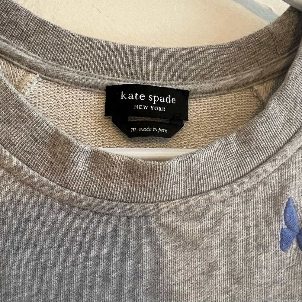 Kate Spade Embroidered Butterfly Puff Sleeve Sweatshirt - Picture 4 of 5